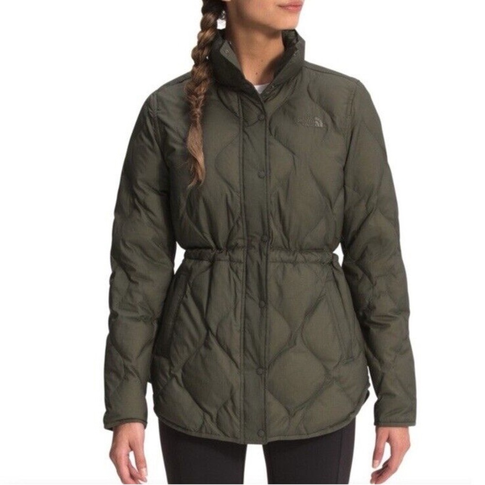 THE NORTH FACE Olive Quilted Down Jacket